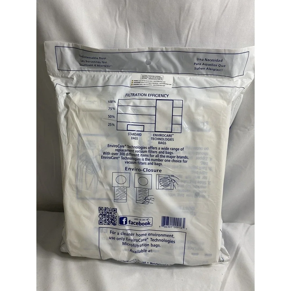 2 Packs EnviroCare Eureka F&G Vacuum Bags 9 Pack Each Type‎ F&G Replacement Bags
